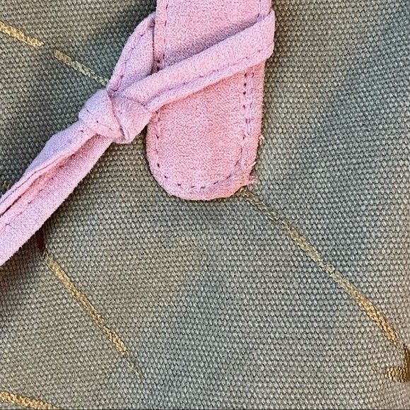 Disneyland | Khaki Green and Pink Tinker Bell Tote Bag - Picture 15 of 15